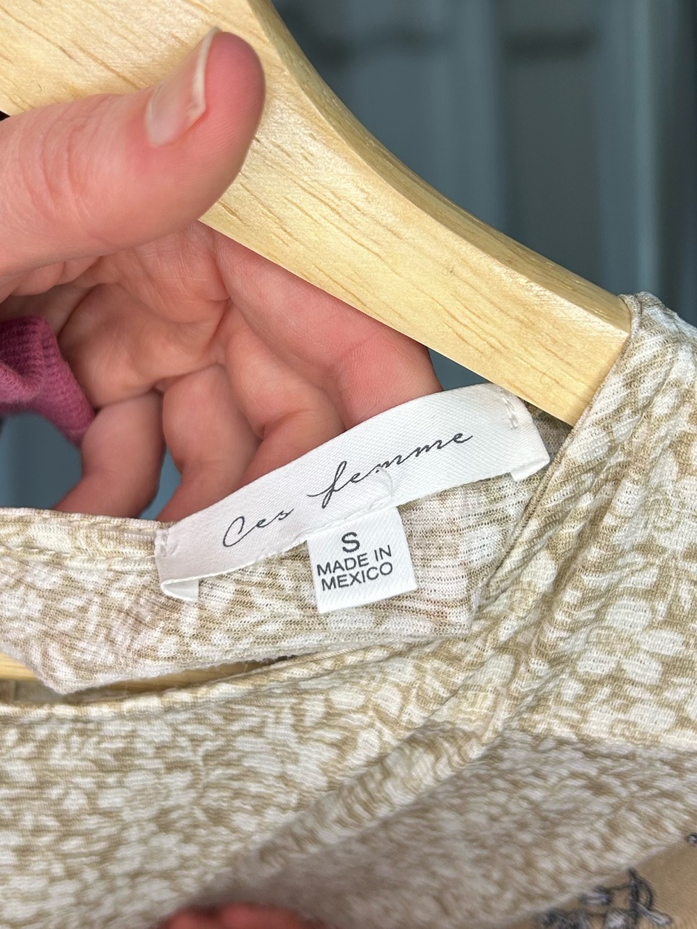 🍂CES FEMME Cottage Core Boho Patchwork Floral Peasant Top - Rust & Beige - Small - Picture 4 of 4